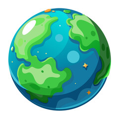 earth globe on white background