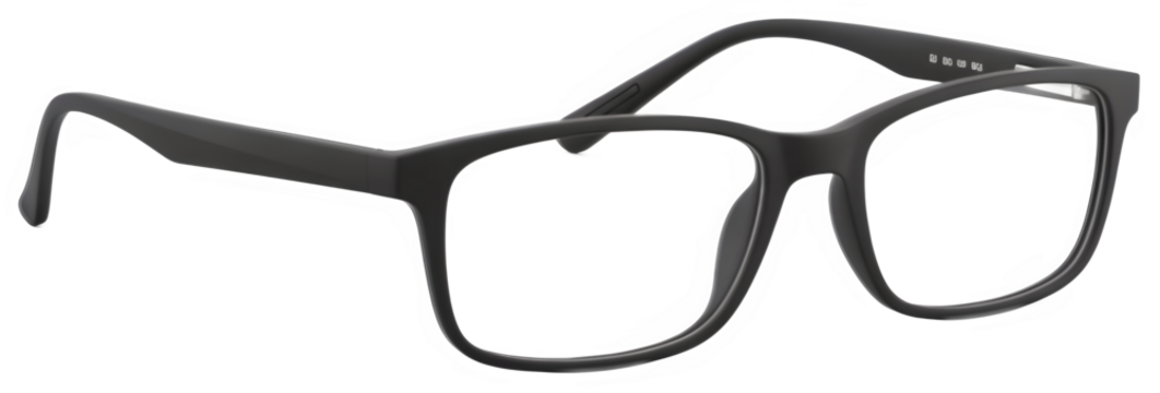 Black Frame Eyeglasses on White Background | Stylish Eye Protection for Fashion, Vision Correction, and Eye Health
