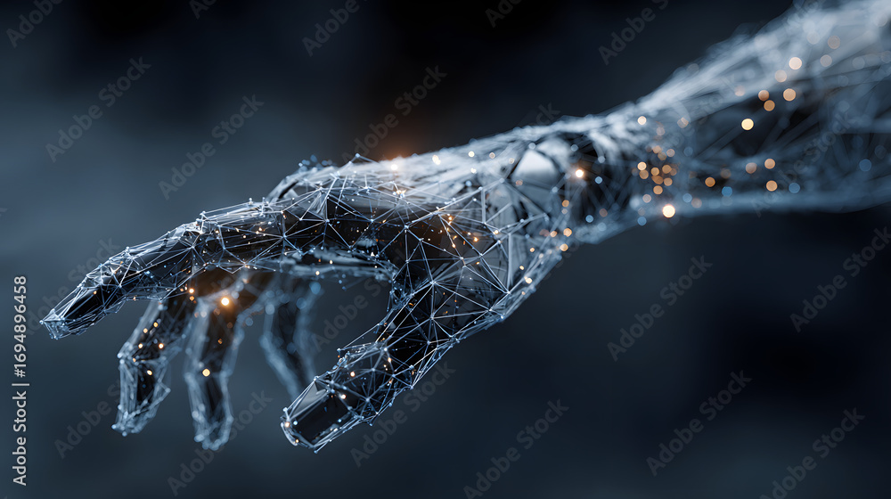 Poster transformation technology innovation background illutration artificial intellience, learning automat