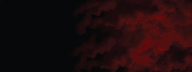Abstract design with thick red smoke rising in dark spooky mood