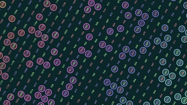Digital data visualization displaying a comparison of deaths across different categories, each circle's size reflects the corresponding death toll