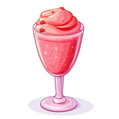 Sorbet, cartoon vector illustration, flat 2D isometric style, white background.