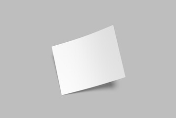 a4 flyer landscape blank mockup