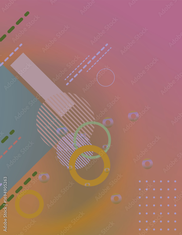 Aufkleber modern abstract geometric background with colorful shapes and patterns