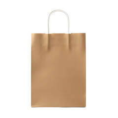 Brown Paper shopping bag mockup on transparent background