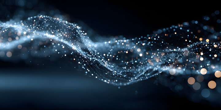 Digital transformation conceptual for next generatio technology era, dark bluegradient background Generaive AI