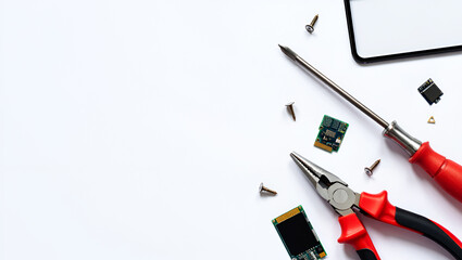 Electronic components and tools for repair screwdriver