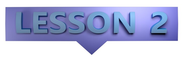 LESSON 2 Menu item blue