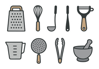 Cute neon icons: candy, teddy bear, girl blowing bubblegum, and cupcake