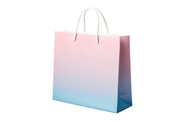 Gradient paper shopping bag isolated on white background