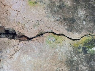 Grunge Texture of Extreme Decay on a Cracked Wall