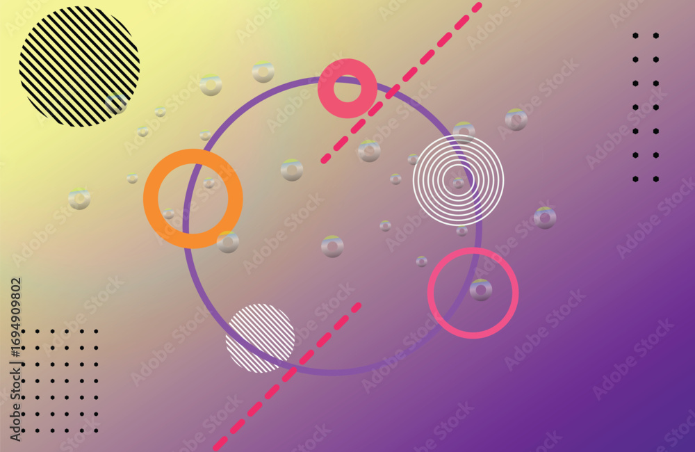 Aufkleber modern abstract geometric background with colorful shapes and patterns