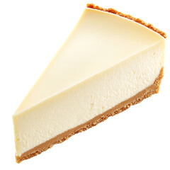 Slice of Classic Cheesecake with Gingersnap Crust
