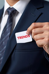 Business background shows growth in economy and market industry success with trends highlighted for professionals