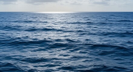 Fototapeta premium Calm Ocean Waves with Sunny Sky.