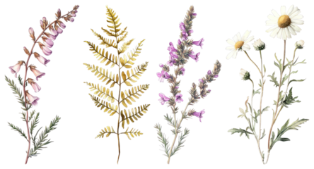 Vintage botanical floral illustration