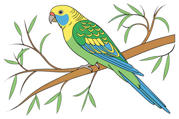vector illustration of a parrot