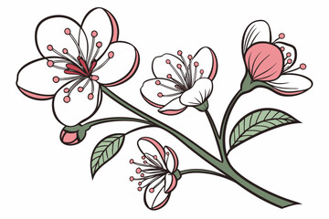 abstract floral background with flowers