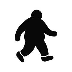 Silhouette of a person walking, representing health, exercise, or pedestrian symbol
