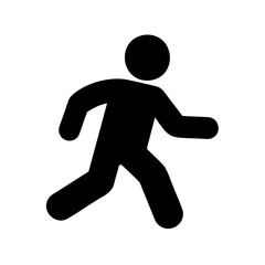 Silhouette of a Person in Motion Representing Activity and Speed