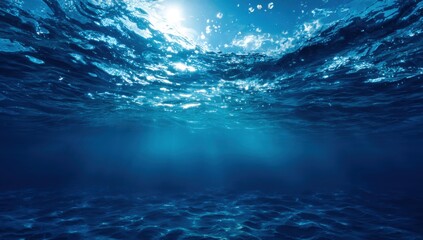 Underwater sunlit scene