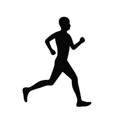 Silhouette of a runner, depicting speed, endurance and physical activity clearly