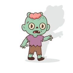 Cute zombie character for Halloween.