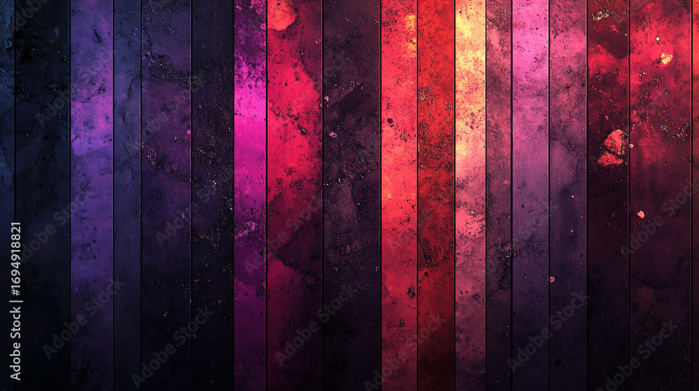 Poster grungy abstract texture with vertical purple and pink lines creating a distressed artistic backgroun