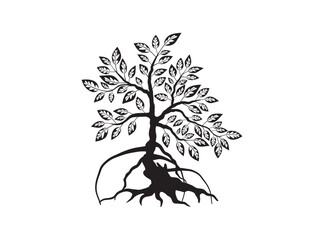 simple mangrove tree icon