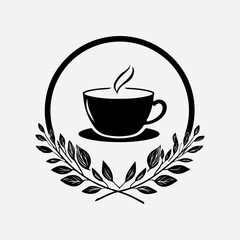 Coffee Cup Silhouette Minimalist Flat Icon Set Vintage Retro Graphic, Coffee Lover Coffee Drink Vector Design Clothing