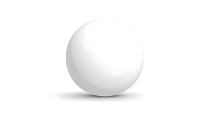 A single, smooth, white egg-shaped sphere, with a subtle shadow cast below