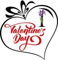 VALENTINE'S DAY with heart latters 