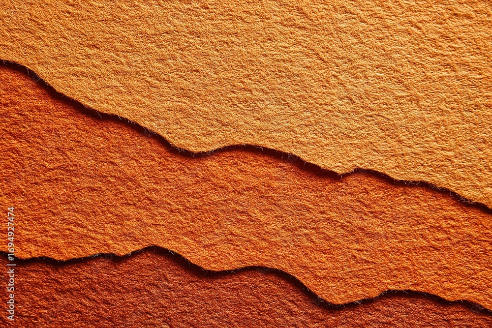 Poster textured layers of orange felt material create a warm and inviting backdrop for craft projects and d