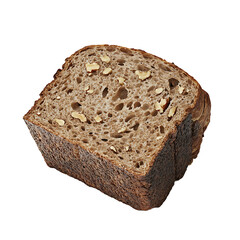 Slice of Dark Rye Bread with Sunflower Seeds