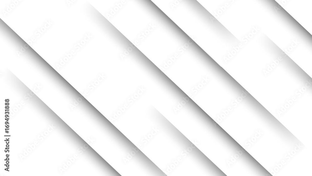 Aufkleber abstract background with diagonal white stripes with soft gray drop shadows and 3d layered effect. d