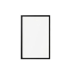 Modern Art Print Black Frame Mockup Minimalist Design Wall Decor Home Interior Gallery on transparent background