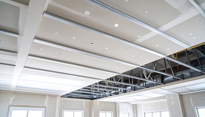 Under construction ceiling interior view