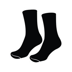 Elegant monochrome illustration of two socks, essential clothing for warmth and comfort