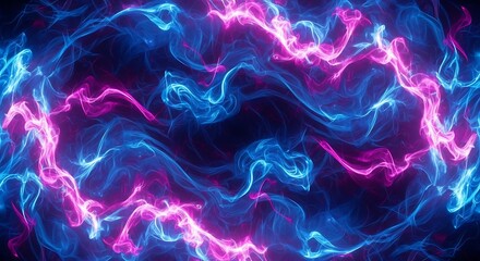 Abstract Neon Swirls Background.
