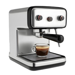 Coffee machine isolated on a transparent background.