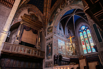 Obraz premium The Cathedral of Saints Mariano and Giacomo is the mother church of the Diocese of Gubbio. It is dedicated to Saints Mariano and Giacomo, martyrs of Lambaesi in Numidia.