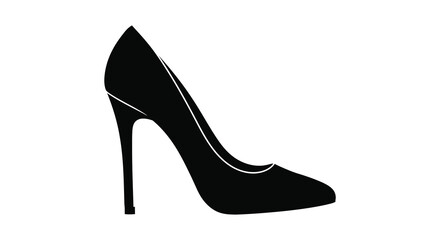 elegant high heel shoe design with sleek lines silhouette
