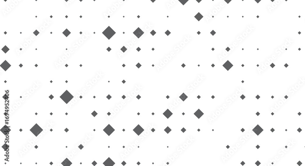 Poster geometric pattern with simple grey diamonds on white background