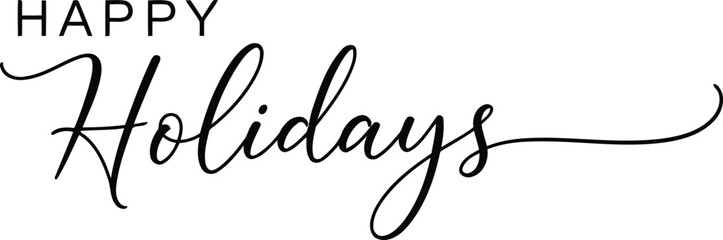 Elegant Happy Holidays Lettering Design