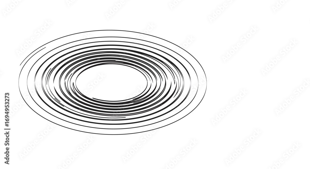 Aufkleber abstract circular pattern with concentric spiral lines on white background