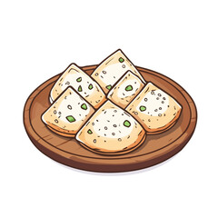 Manti, flat 2D isometric cartoon vector image isolated on white background.