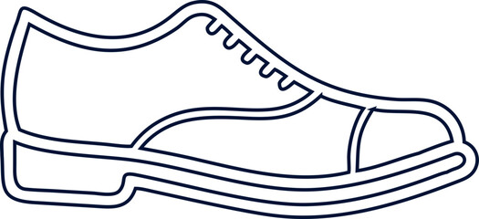 Minimalist men’s footwear outline vector icon, ideal for branding, ecommerce, and fashion apps. Editable line art style ensures easy customization and high quality.
