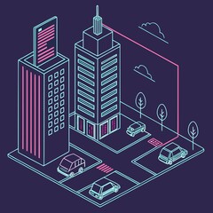 vector illustration of city buildings
