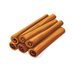 Cinnamon, 2D isometric flat cartoon vector illustration isolated on white background.