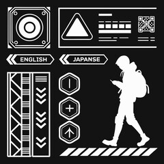 set of vector icons for construction site